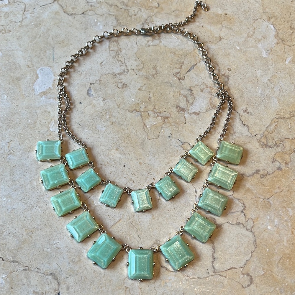 Aqua/Celadon Green Necklace